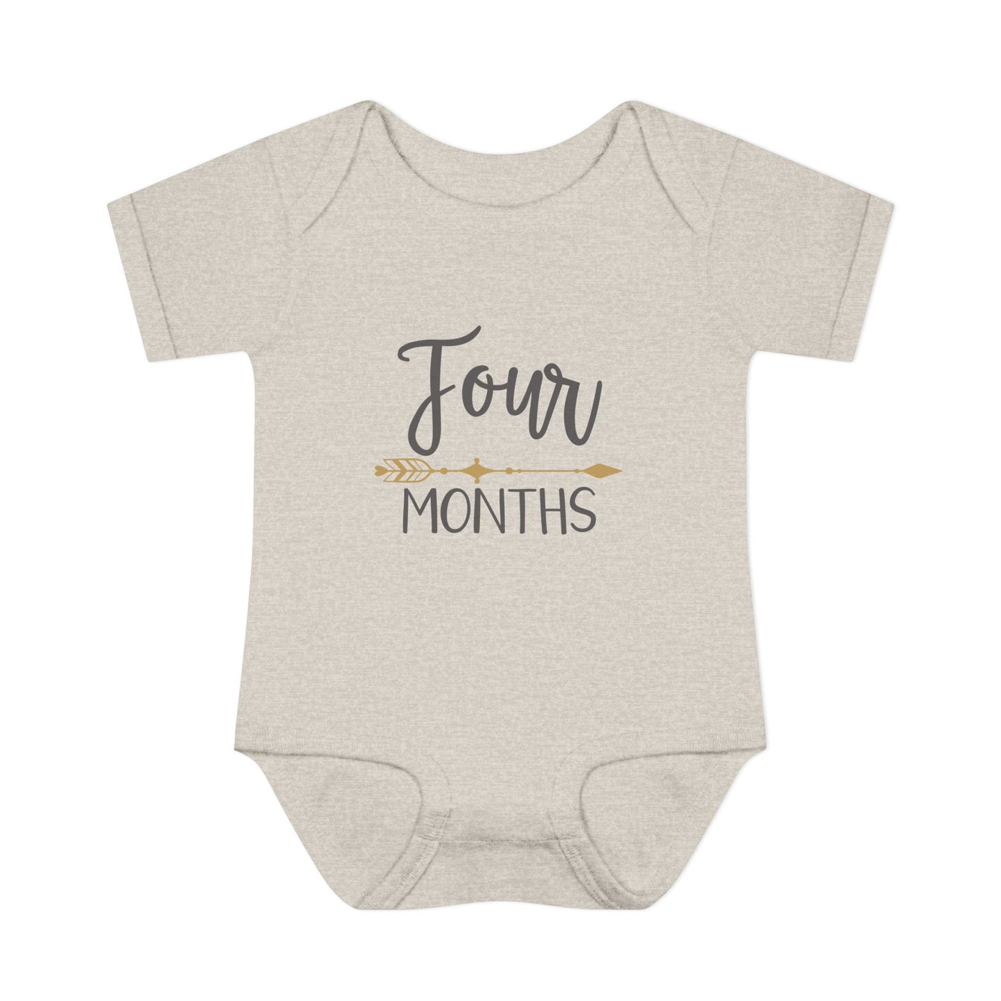 Golden Arrow Milestone Baby Bodysuit-Four Months