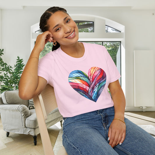 Heart of Many Colors Adult T-shirt