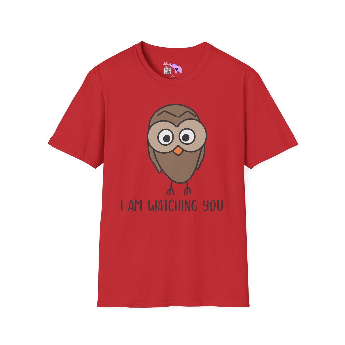 I Am Watching You (Owl) Adult T-shirt