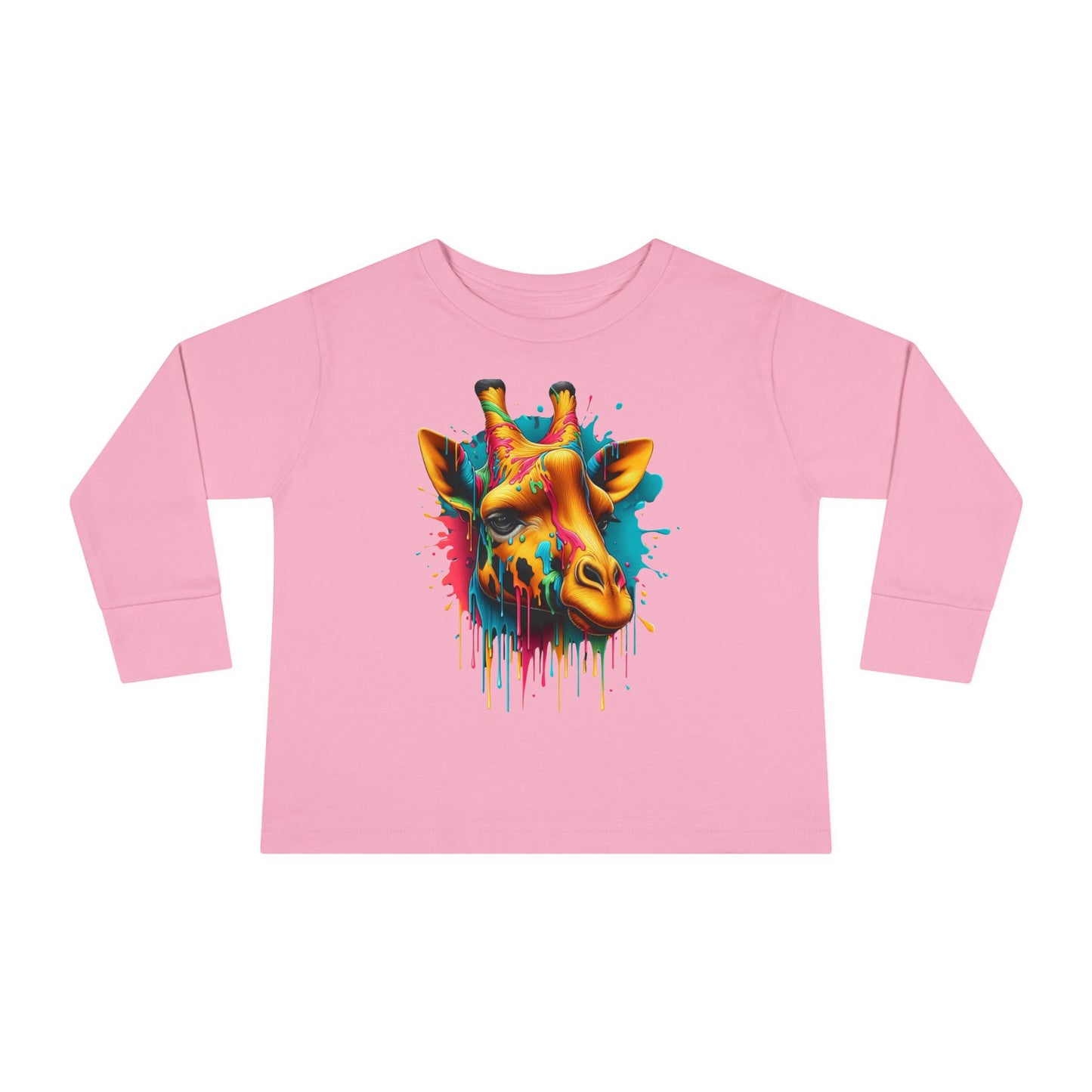 Colorful Giraffe Toddler Long Sleeve Tee