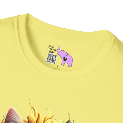 Cool Sunflower Kitten 1 Adult T-shirt
