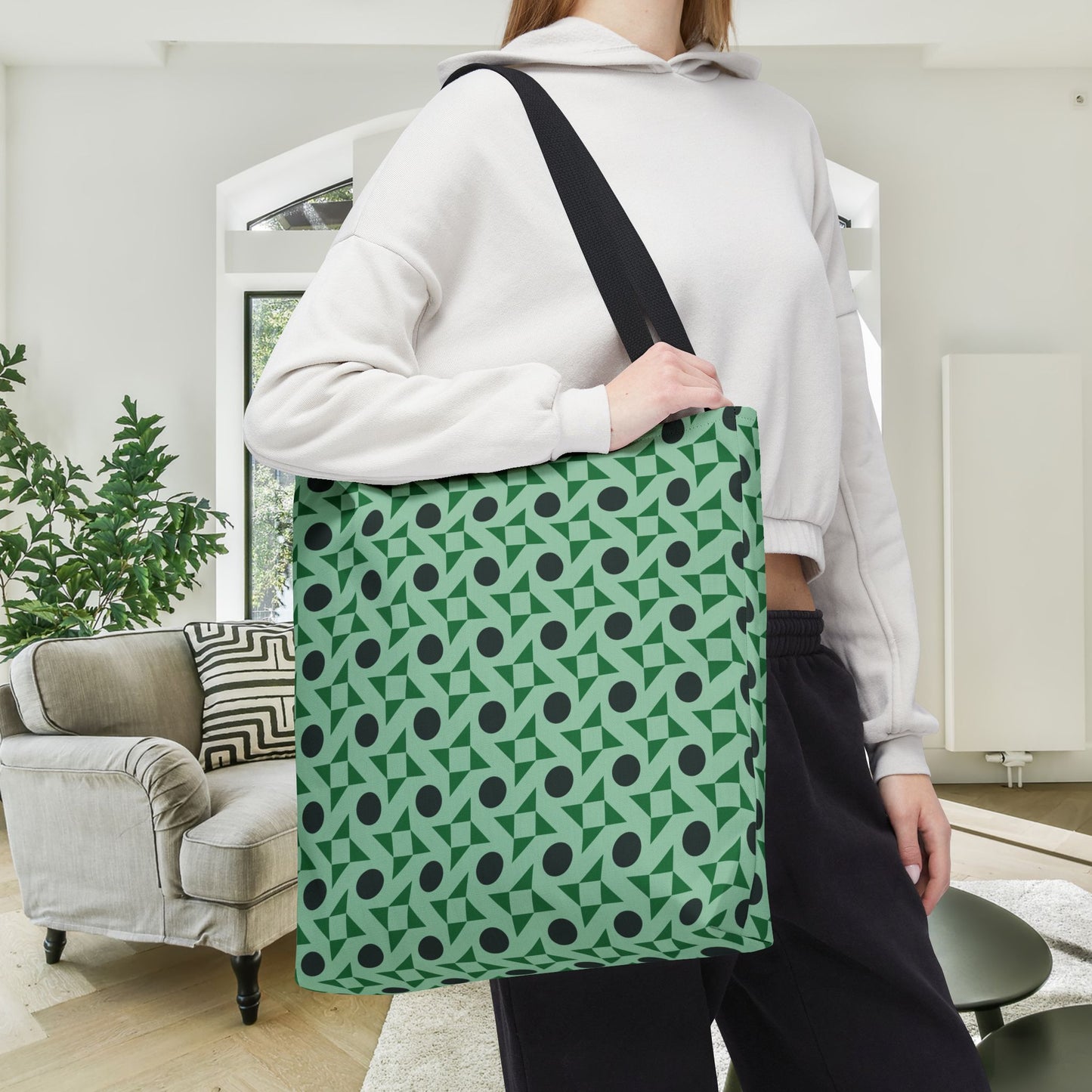 Emerald Pinwheels Canvas Tote Bag