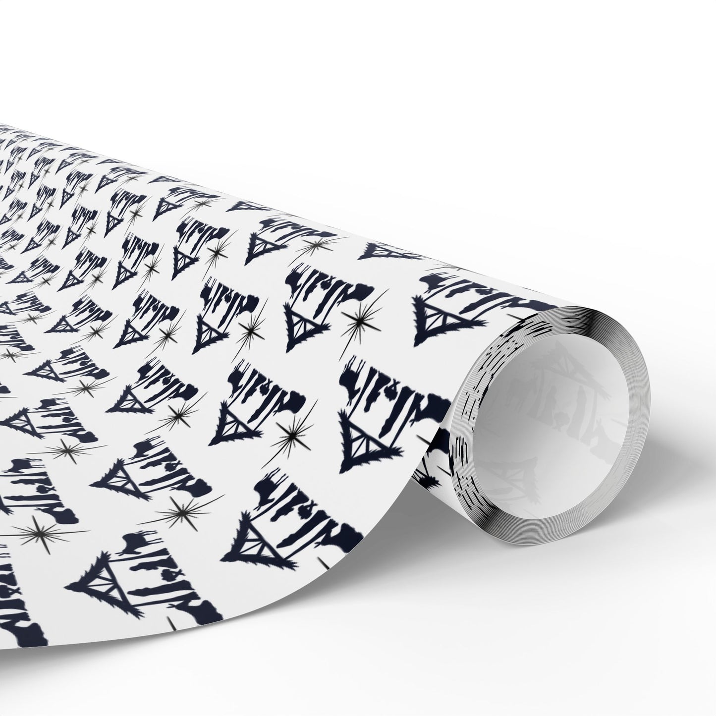 Simple Nativity Silhouette Wrapping Paper