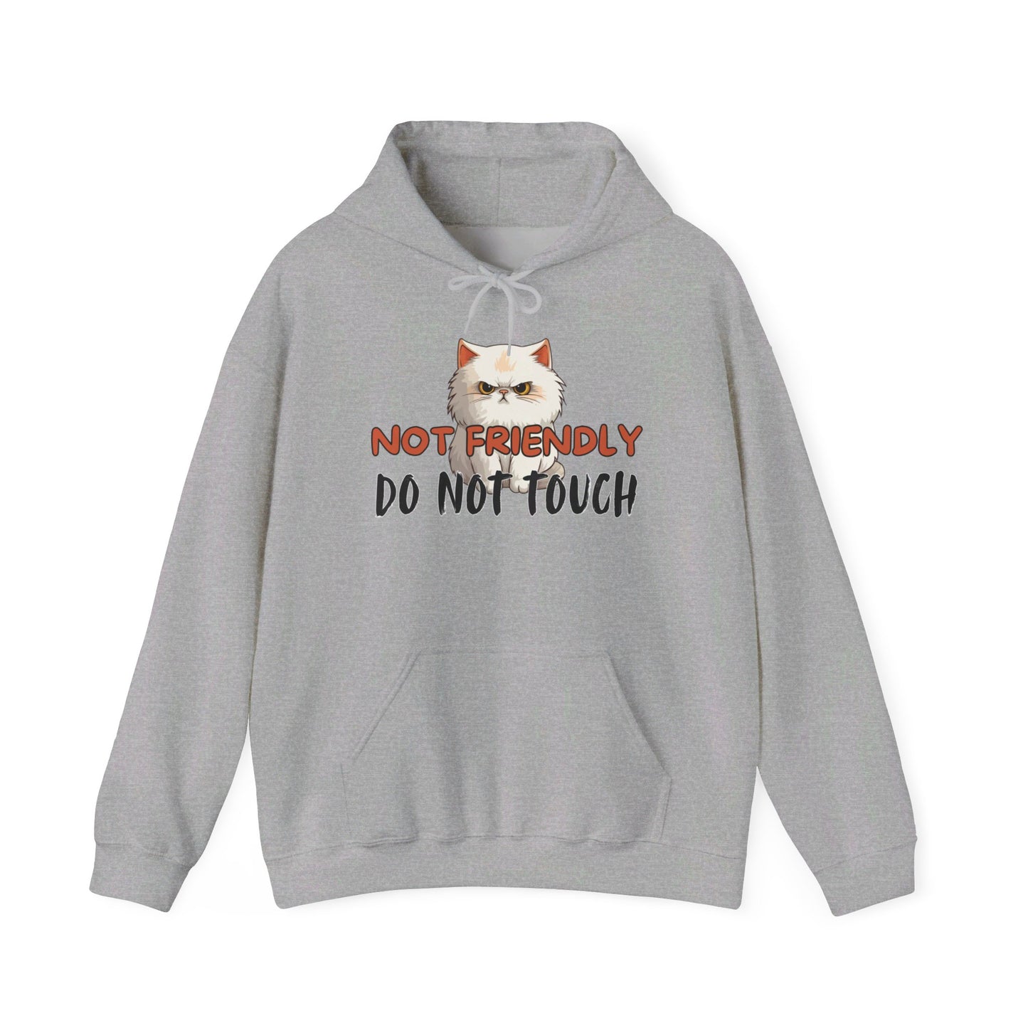 Not Friendly Do Not Touch Cat Heavy Blend™ Hooded Sweatshirt