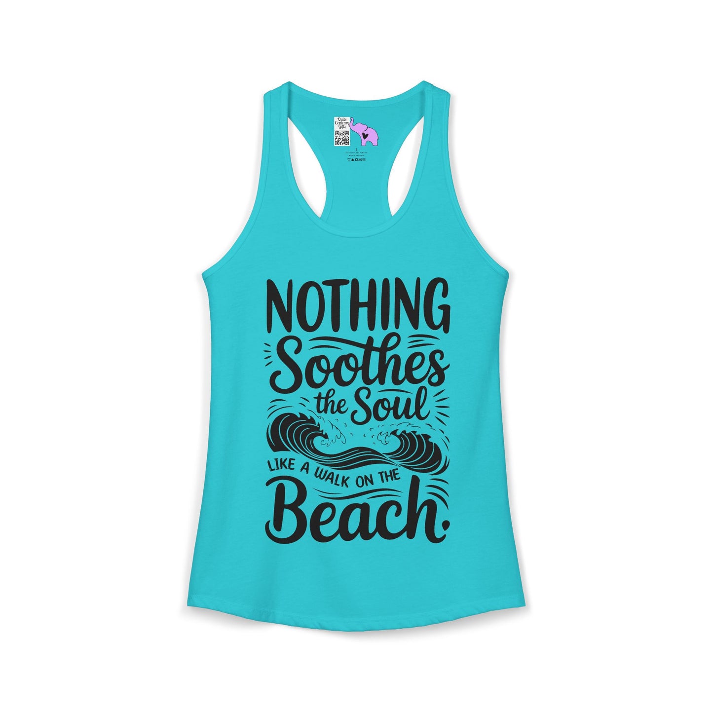 Nothing Soothes the Soul LIke A Walk on the Beach Women's Ideal Racerback Tank