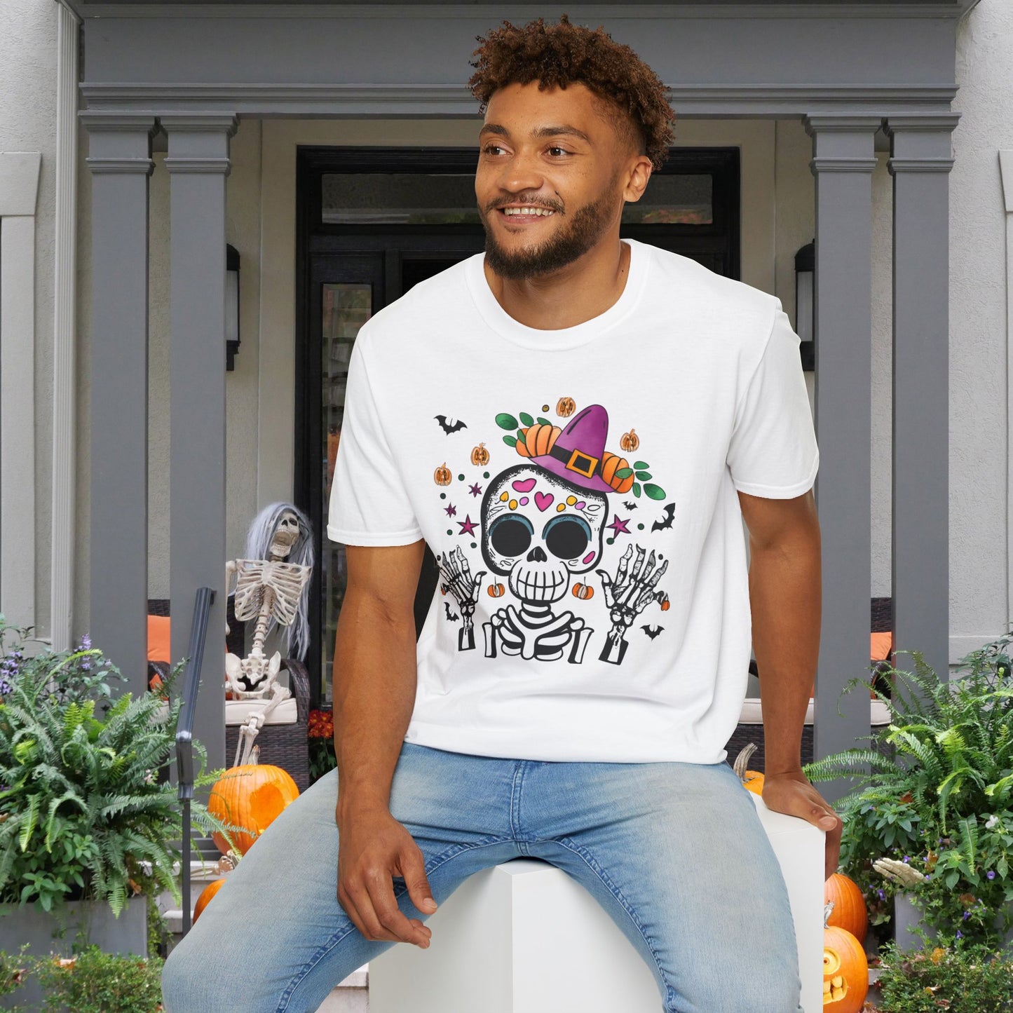 Dios de Muertos Skull Adult T-shirt