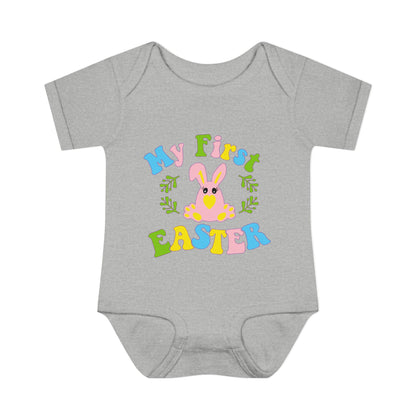 My First Easter (2) Infant Baby Rib Bodysuit