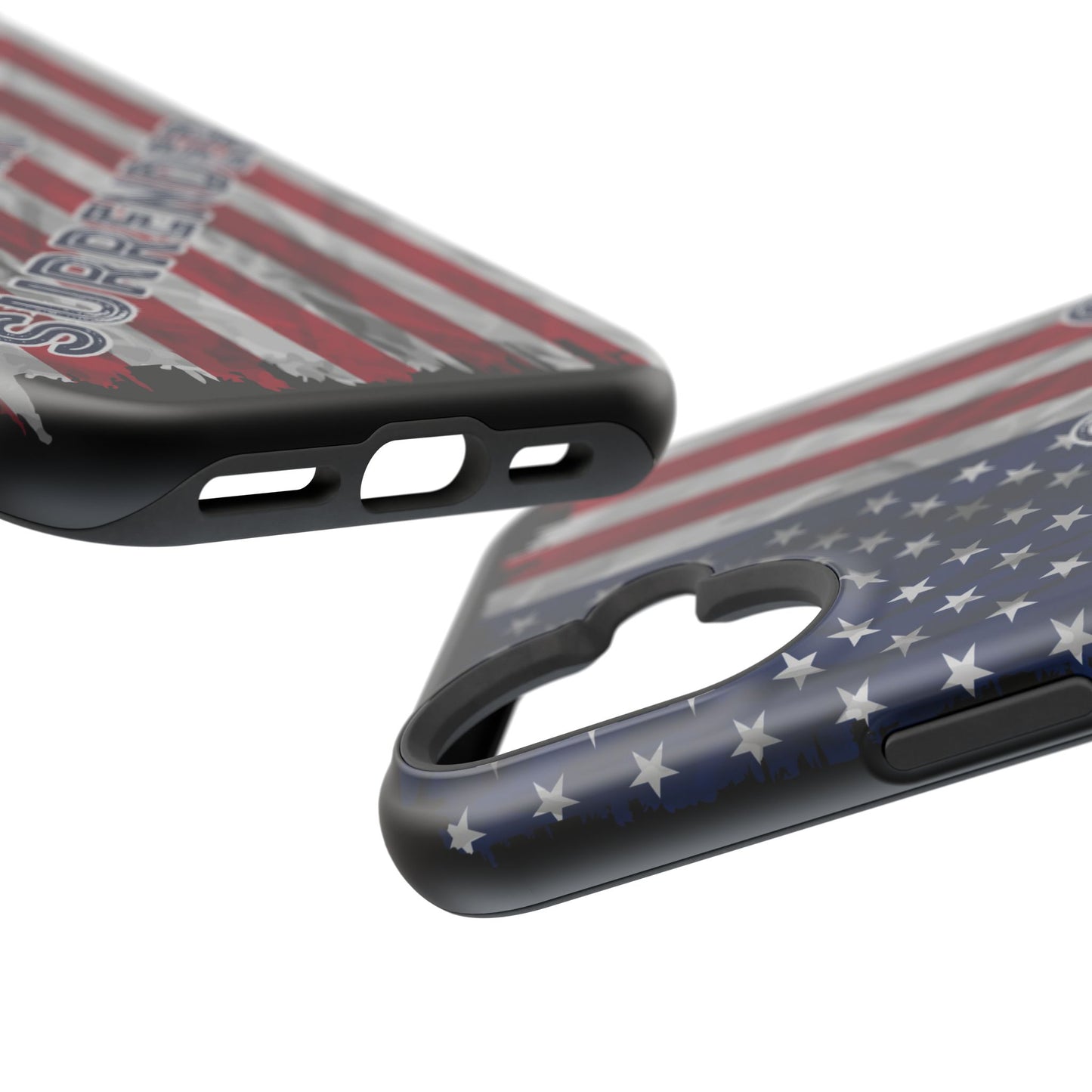 Never Surrender American Flag MagSafe® Compatible Tough Case for iPhone