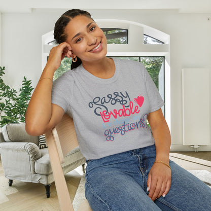 Sassy, Loveable, & In Charge Any Questions? Adult T-shirt