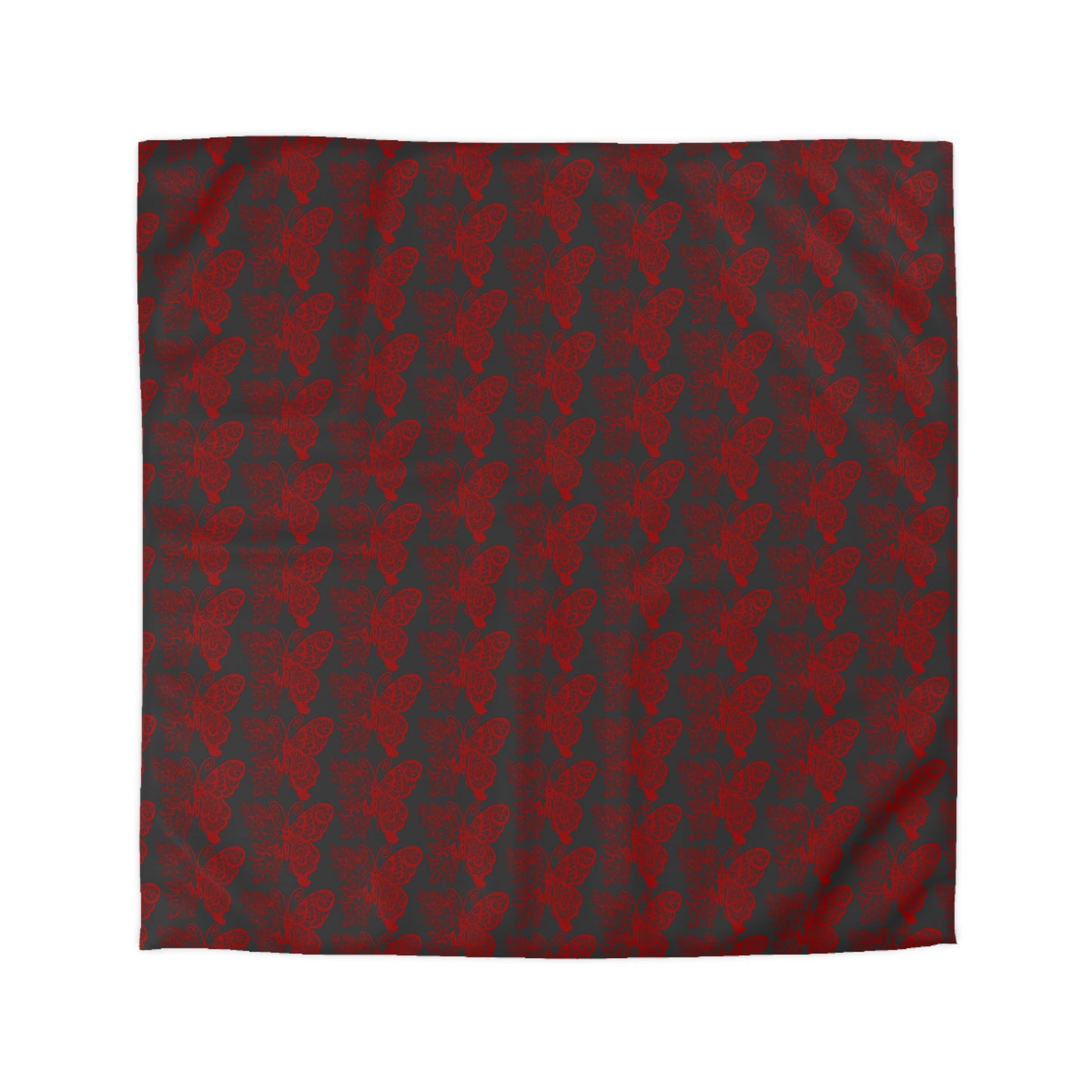 Crimson Flutter Microfiber Duvet Cover