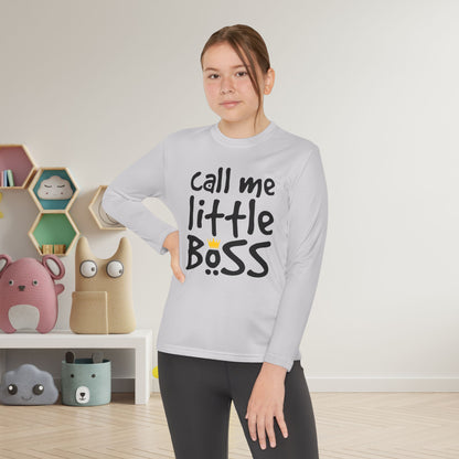 Call Me Little Boss Youth Long Sleeve Tee