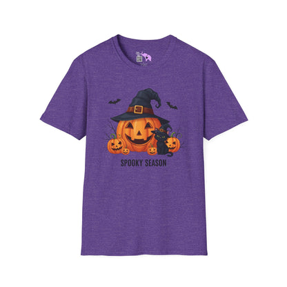 Spooky Season (Jack-O-Lantern/Black Cat) Adult T-shirt
