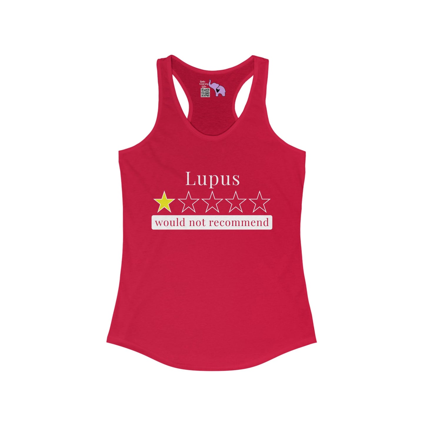 Lupus 1 Star Would Not Recommend Women's Ideal Racerback Tank