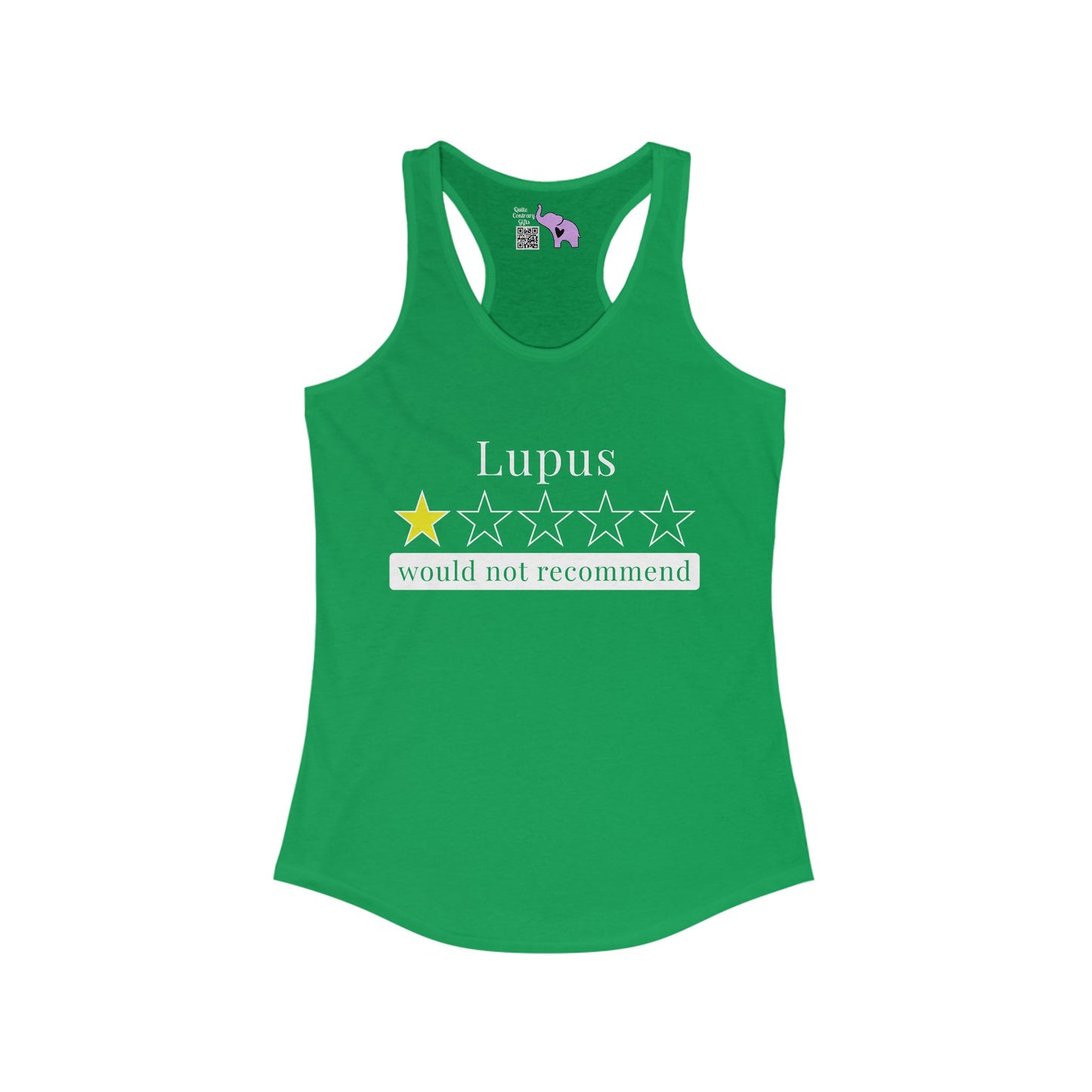Lupus 1 Star Would Not Recommend Women's Ideal Racerback Tank
