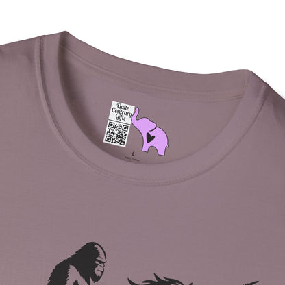 Bigfoot Rides A Unicorn Adult T-shirt