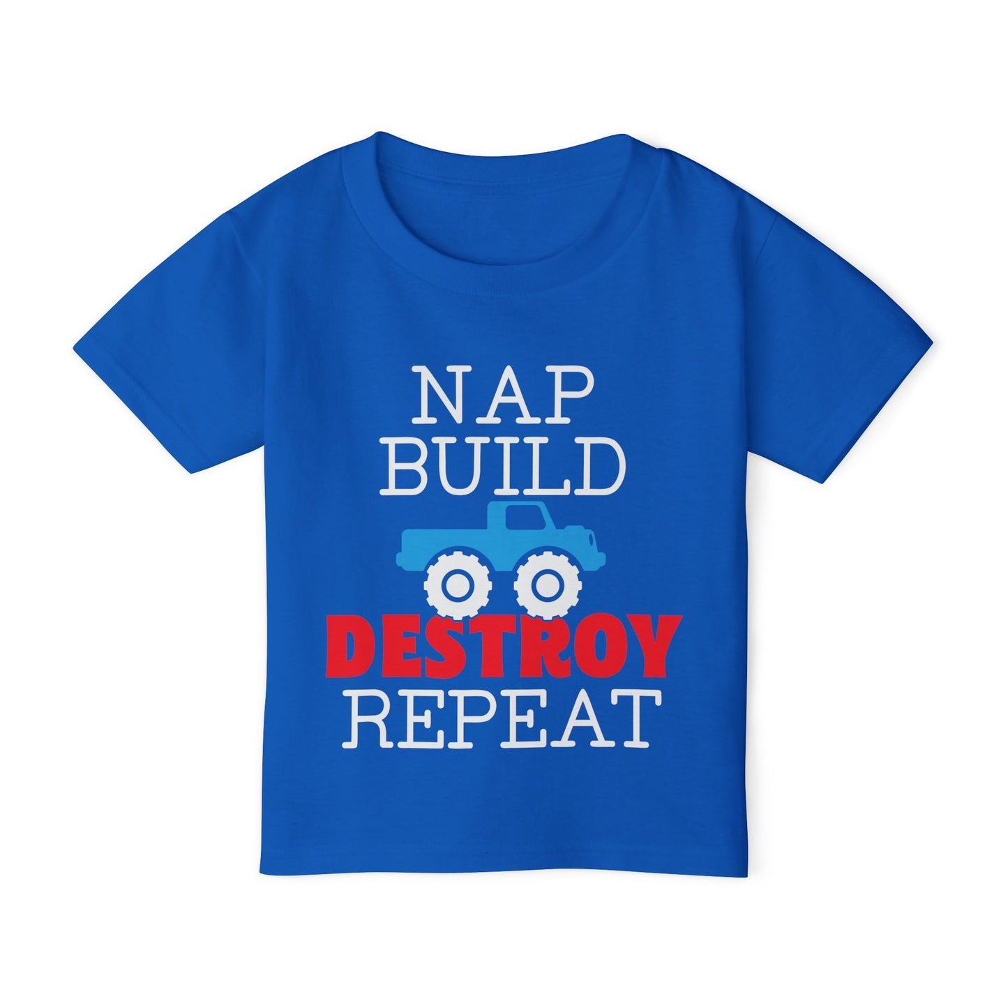 Nap Build Destroy Repeat Heavy Cotton™ Toddler T-shirt