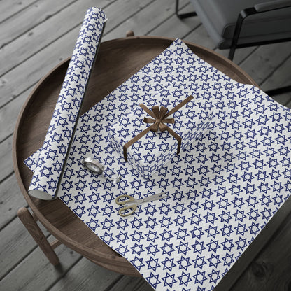 Star of David Hanukkah Wrapping Paper