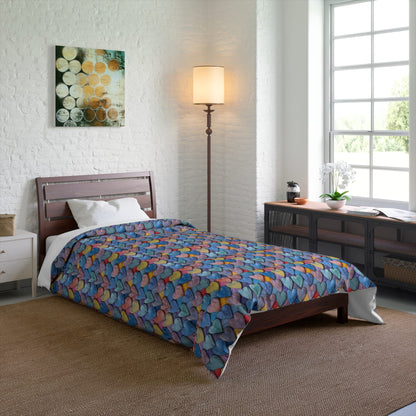 Color Pop Leather Hearts Comforter