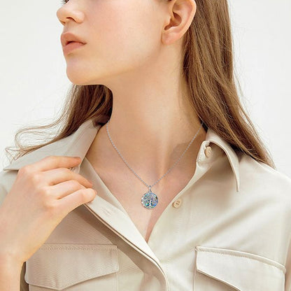 Tree of Life Urn Necklace – Abalone Shell & 925 Sterling Silver