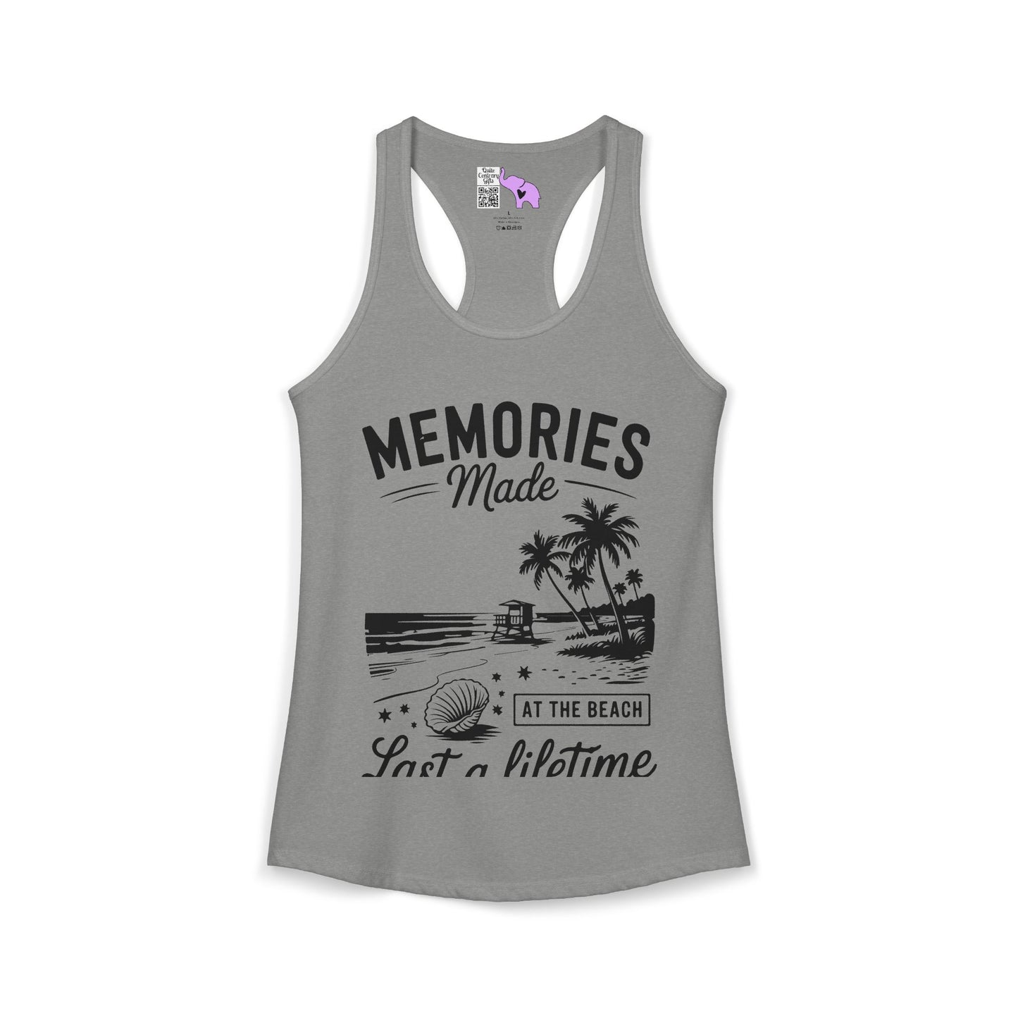 Memories Made at the Beach Last A Lifetime Women's Ideal Racerback Tank