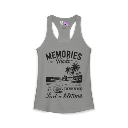 Memories Made at the Beach Last A Lifetime Women's Ideal Racerback Tank