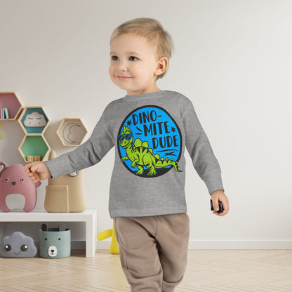 Dino-Mite Dude Toddler Long Sleeve Tee