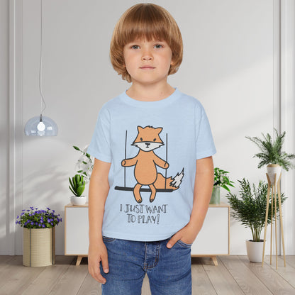 I Just Want To Play (Fox) Heavy Cotton™ Toddler T-shirt