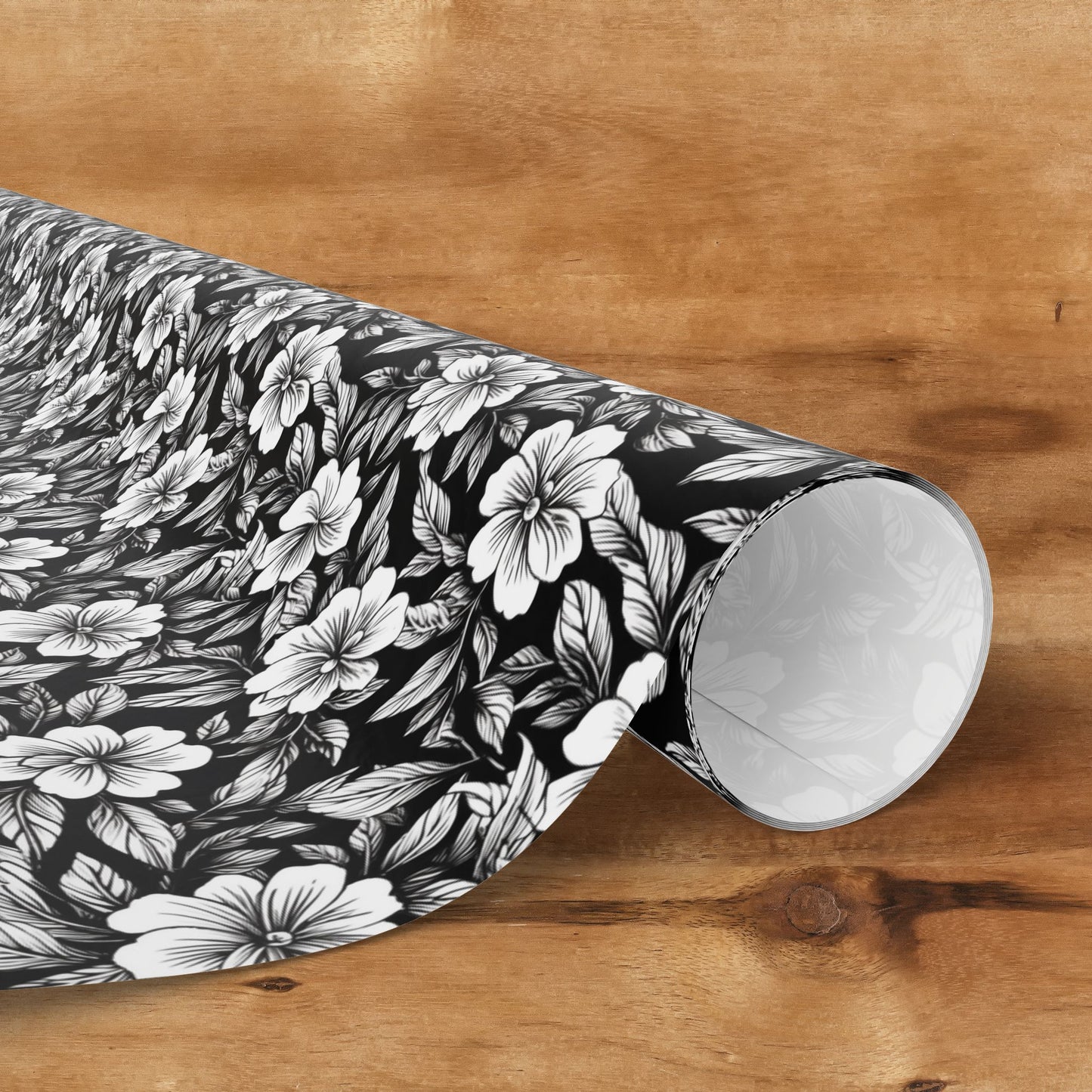 Monochrome Paradise Bloom Gift Wrap for All Occasions