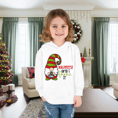 Naughty and I Gnome It Toddler Pullover Fleece Hoodie