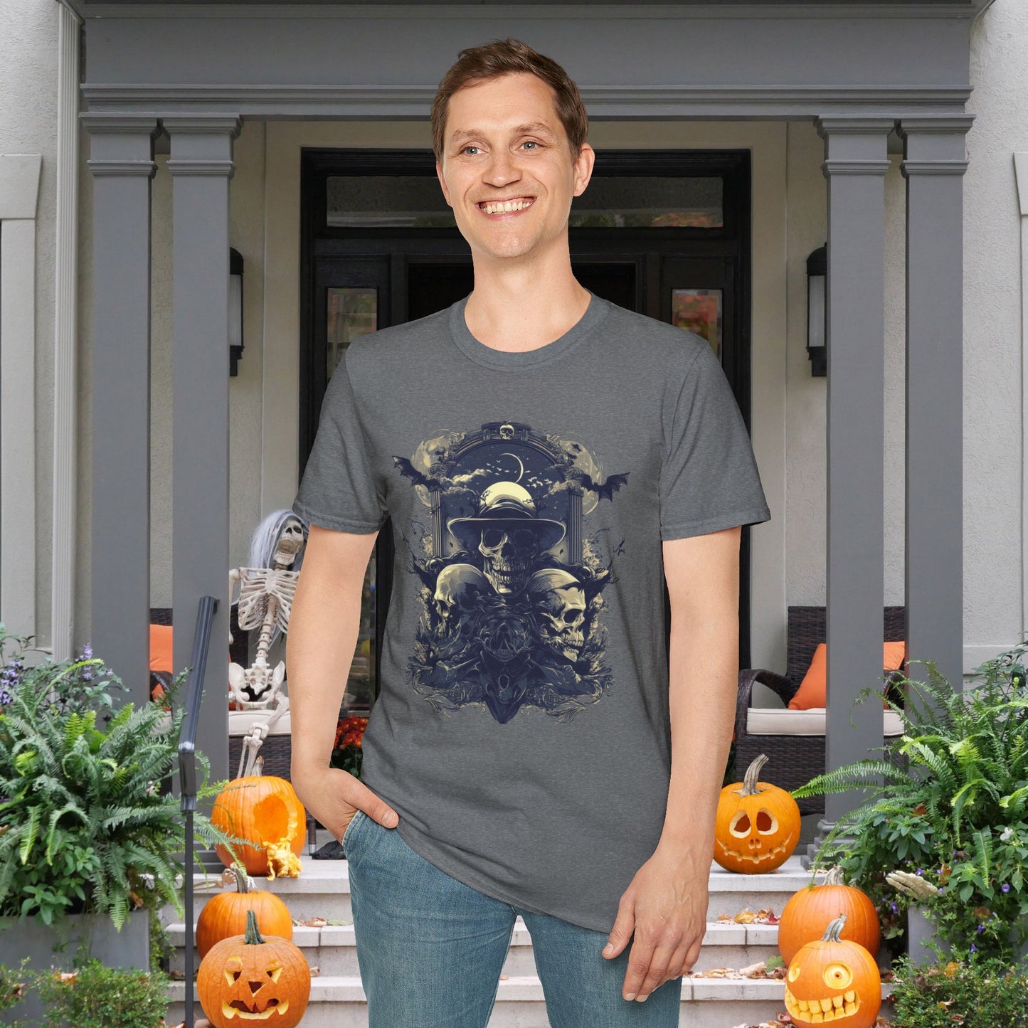 Dapper Skulls Adult T-shirt