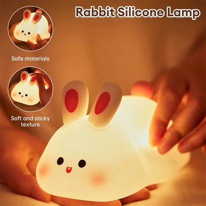 Bunny Rabbit Silicone LED Night Light Touch Sensor