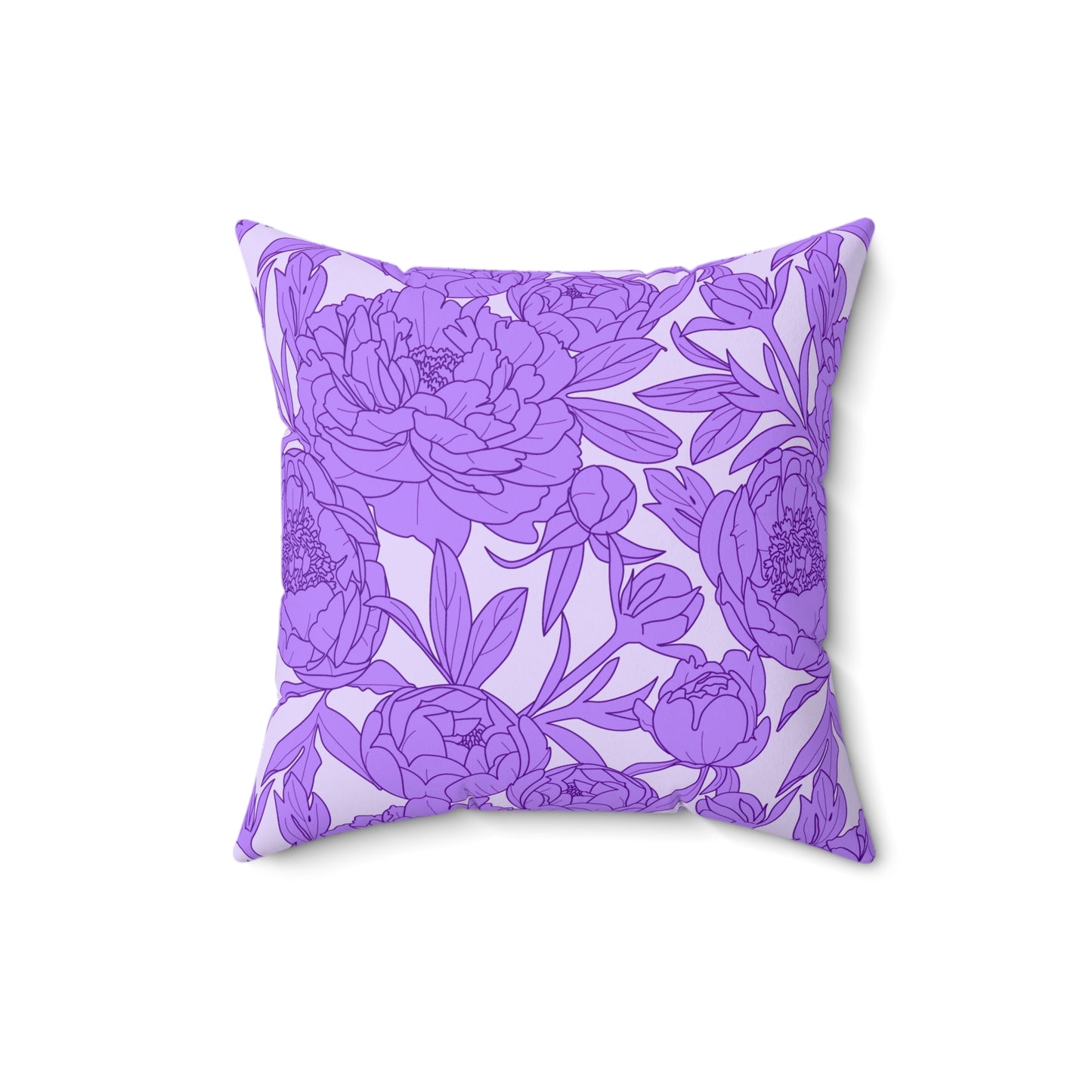 Lavender Peony Symphony Throw Pillow
