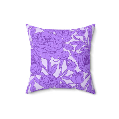 Lavender Peony Symphony Throw Pillow