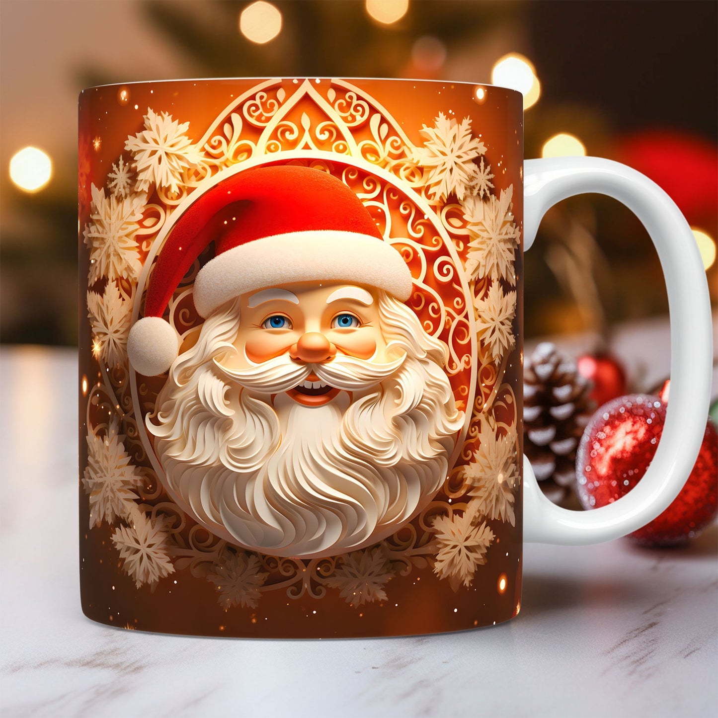 Christmas Theme 3D Image Ceramic Mug