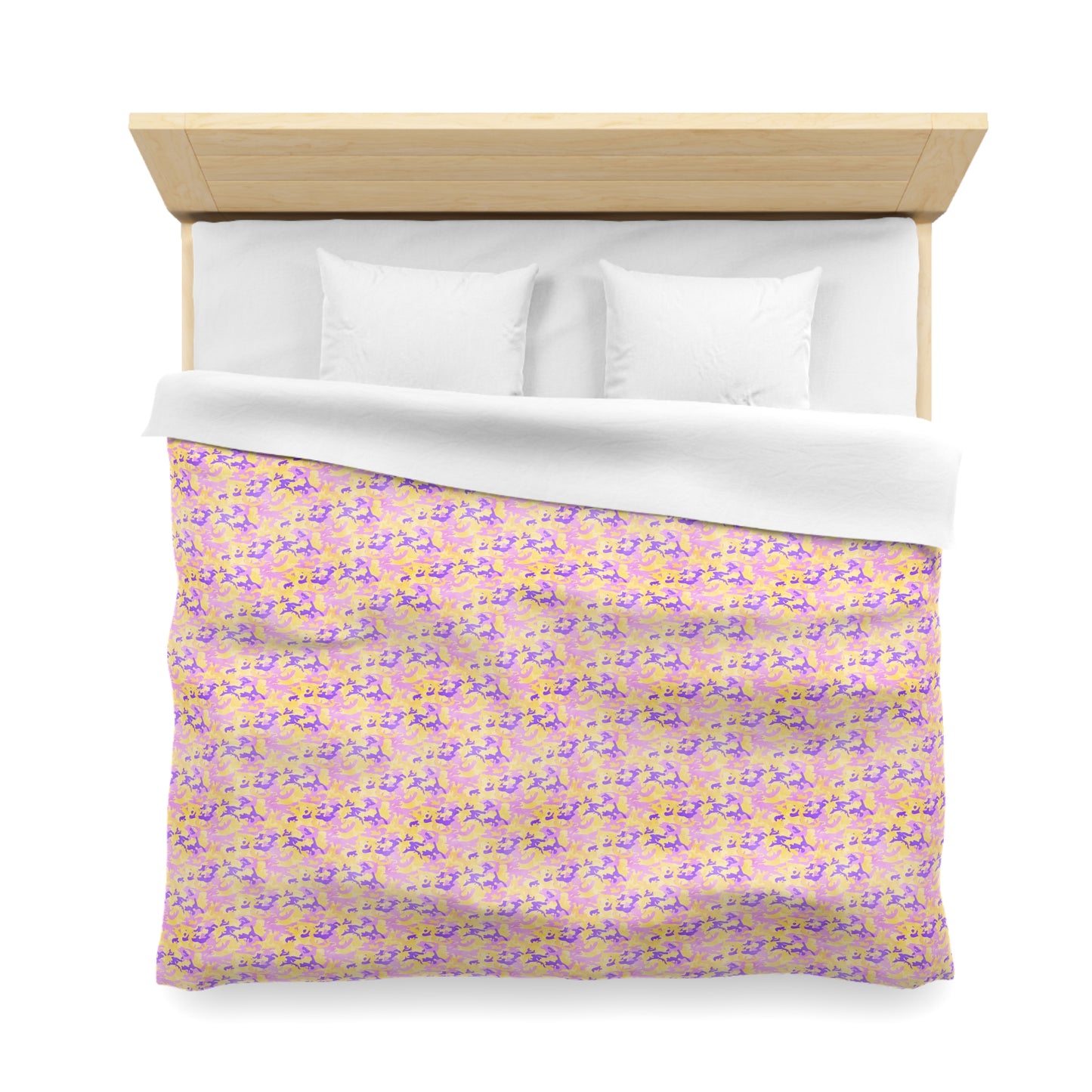 Peach Sorbet Camo Duvet Bedding Set