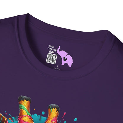 Colorful Giraffe Adult T-shirt