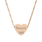 Interwoven Infinity Personalized Engraved Heart Necklace
