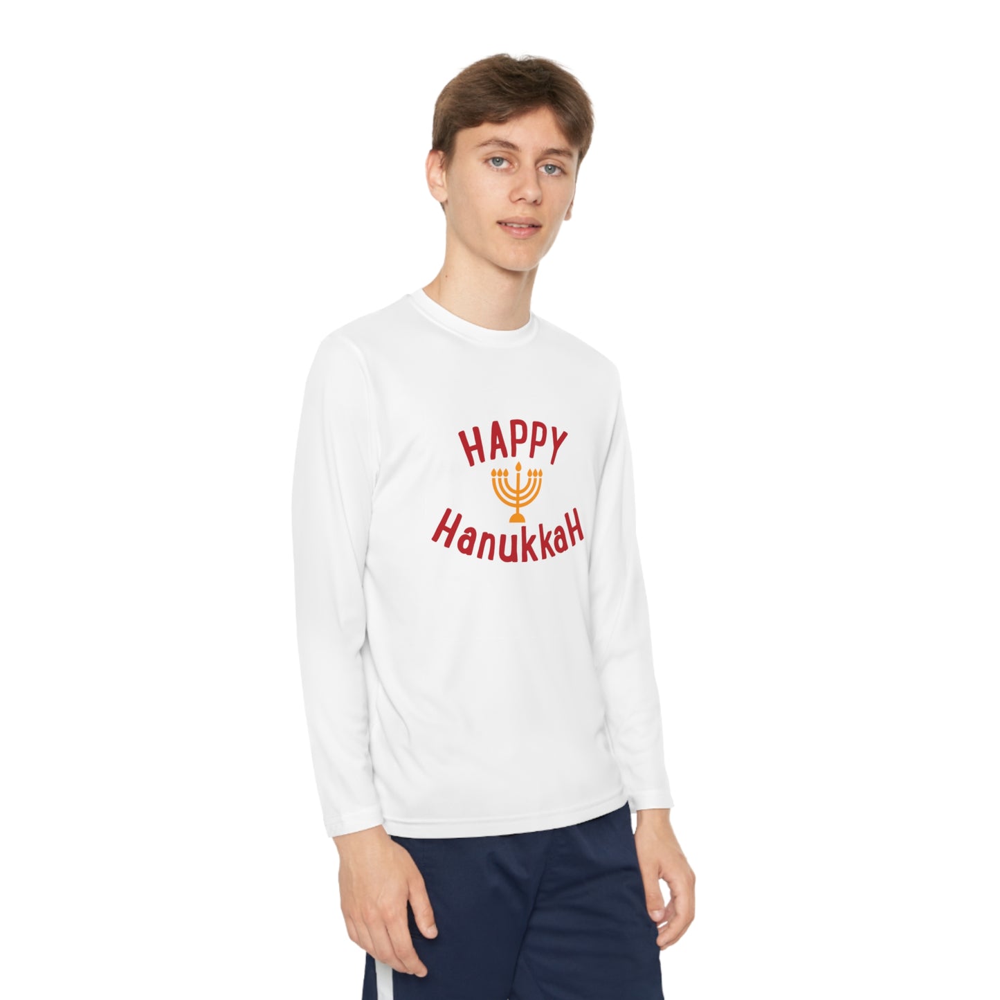 Happy Hanukkah Youth Long Sleeve Tee