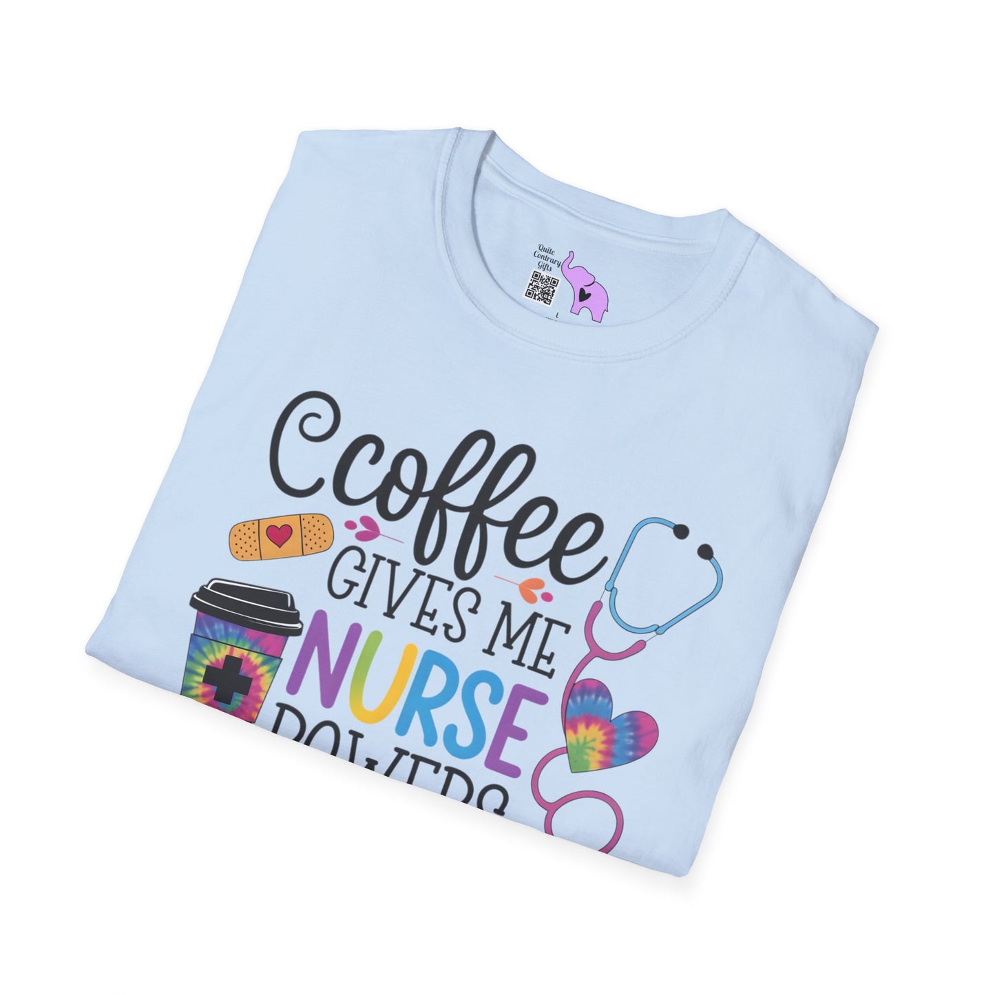 Coffee Gives Me Nurse Powers Adult T-shirt