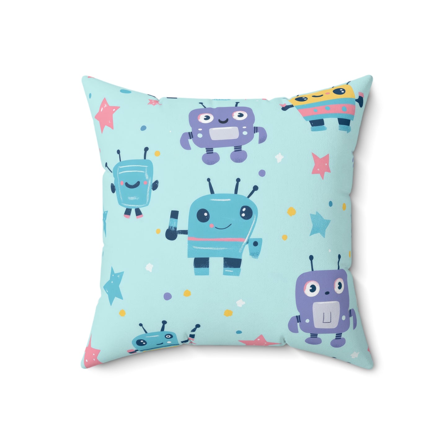Robo Galaxy Giggles Throw Pillow