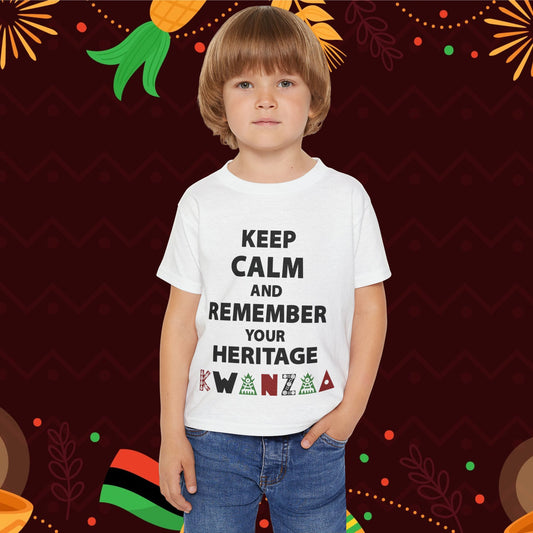 Keep Calm and Remember Your Heritage Kwanzaa Heavy Cotton™ Toddler T-shirt