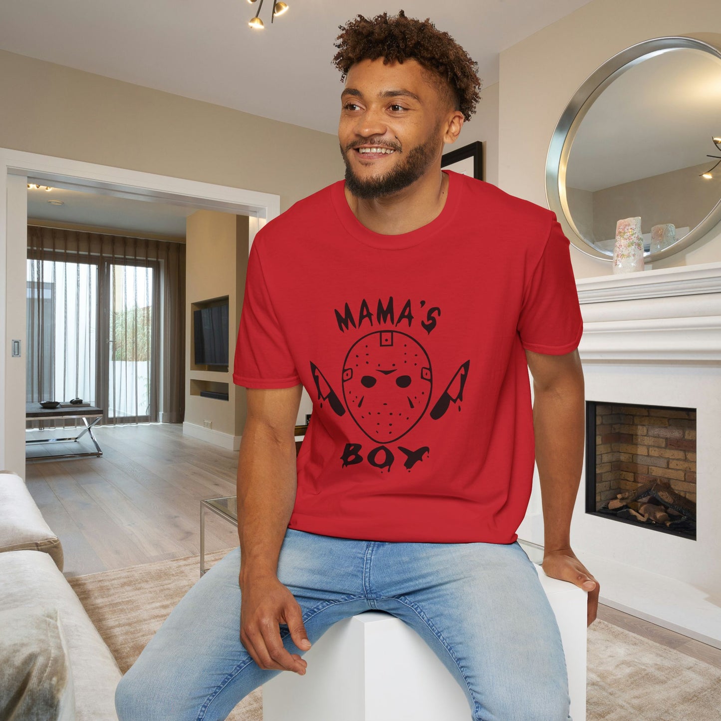 Jason Voorhees Mama's Boy Adult T-shirt