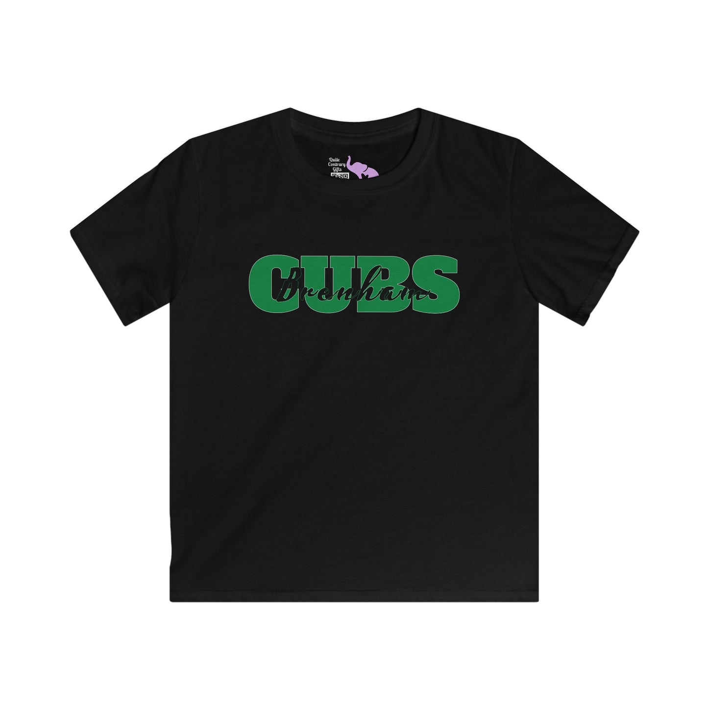 Brenham Cubs Double Text Youth Softstyle Tee