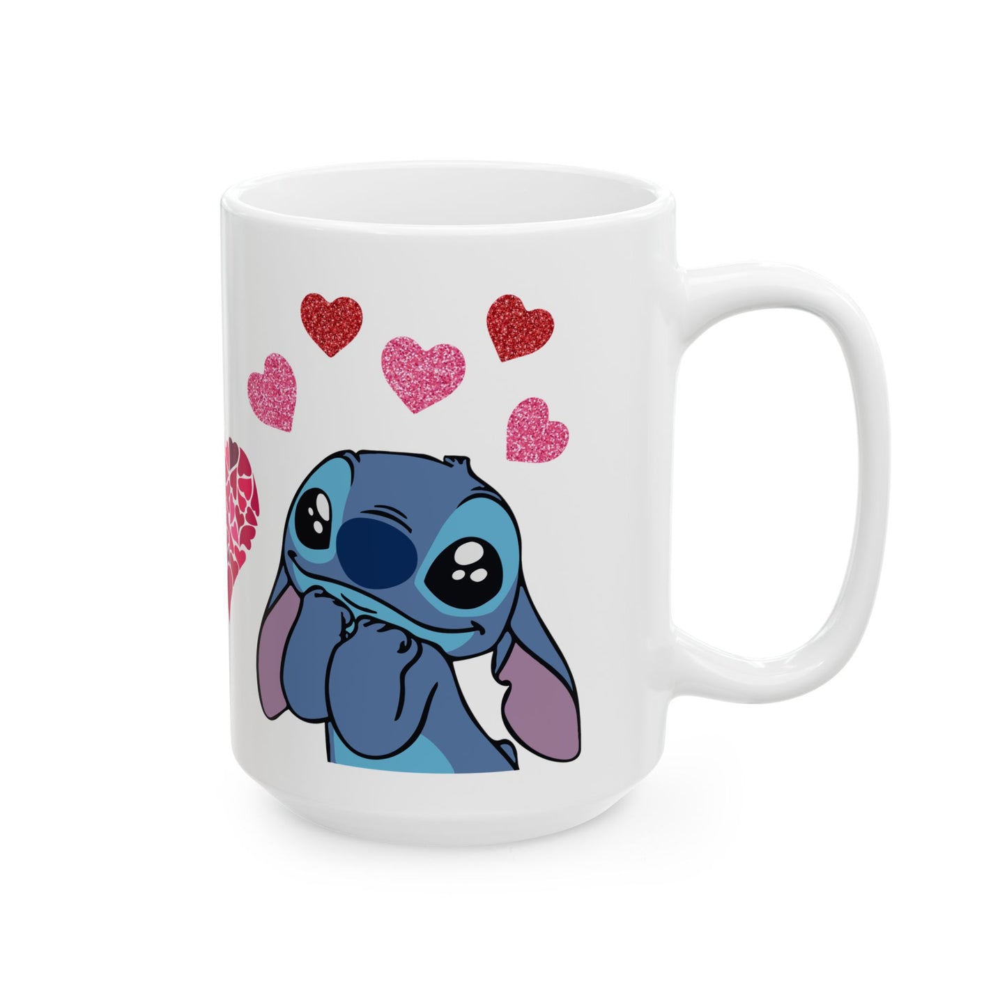 Valentine Stitch Ceramic Mug, (11oz, 15oz)