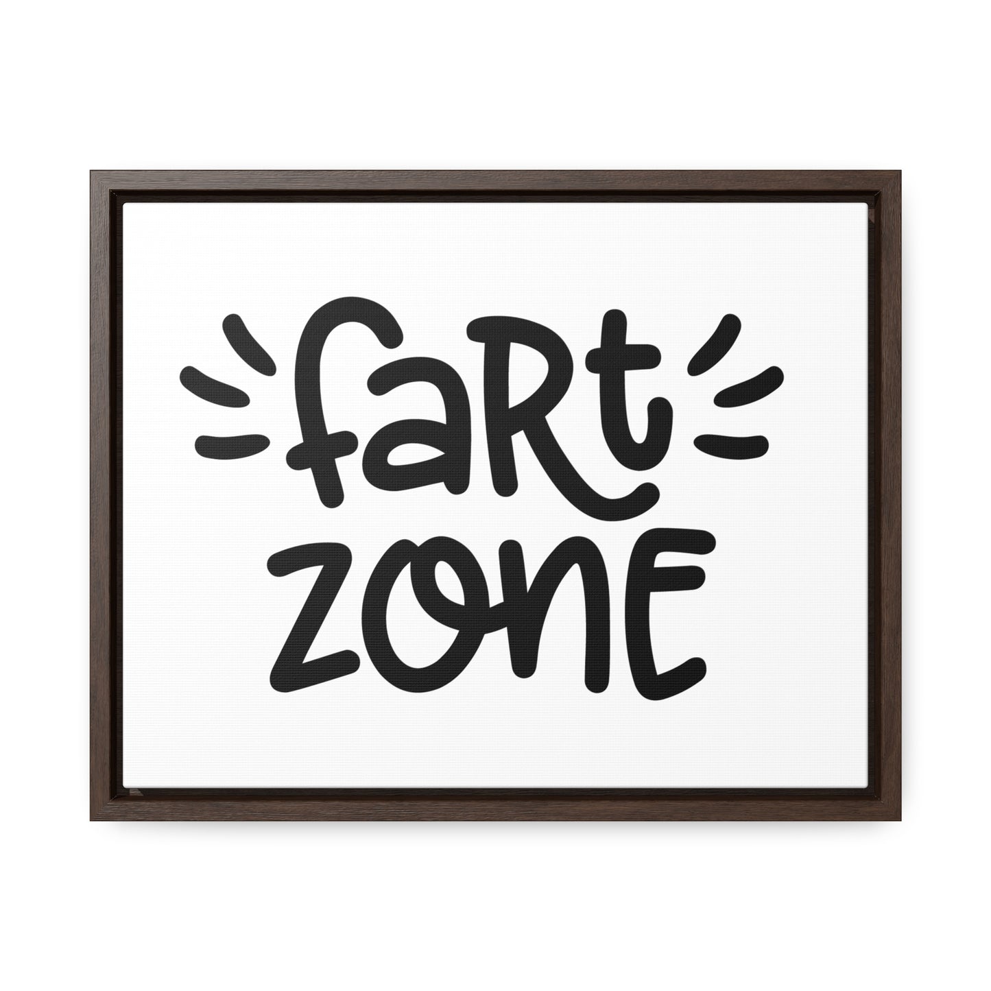 Fart Zone Canvas Wraps, Horizontal Frame