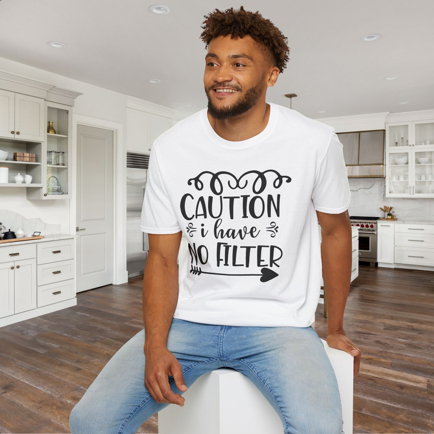 Caution I Have No Filter Adult T-shirt