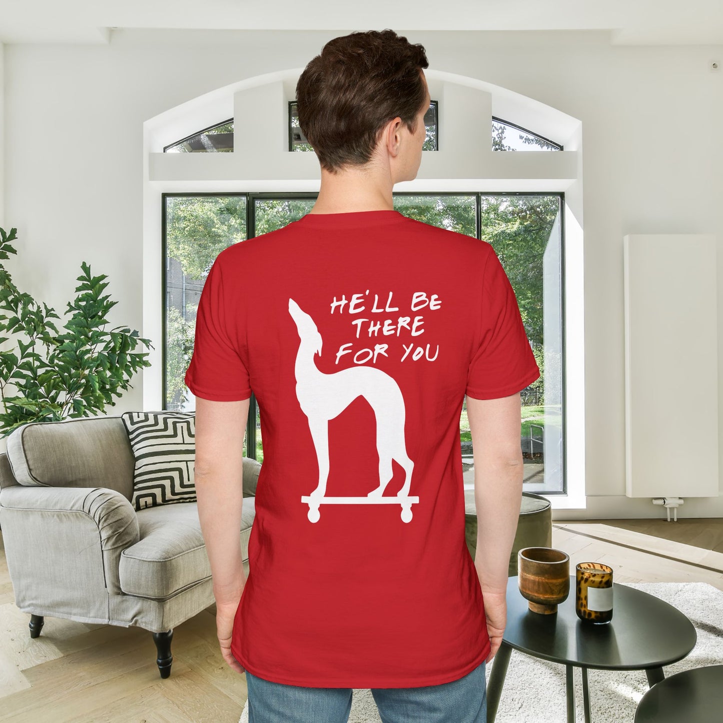 Friends; Dog Statue He'll Be There For You Adult T-shirt