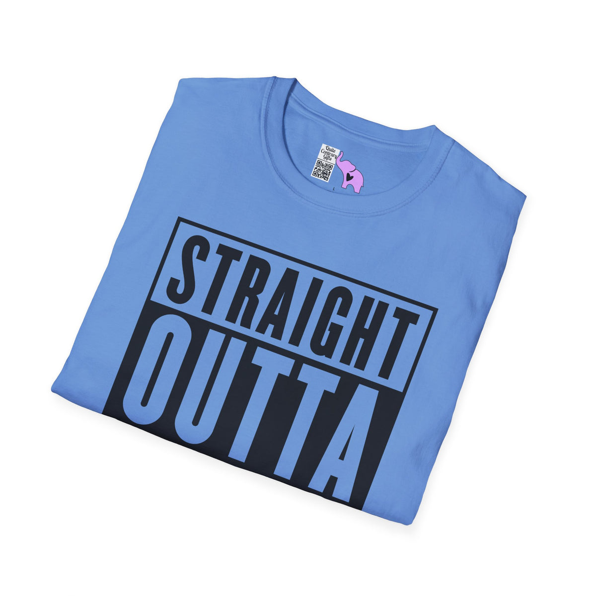 Straight Outta Texas (Light Colors, Black Text) Adult T-shirt