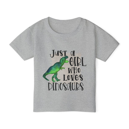 Just A Girl Who Loves Dinosaurs Heavy Cotton™ Toddler T-shirt