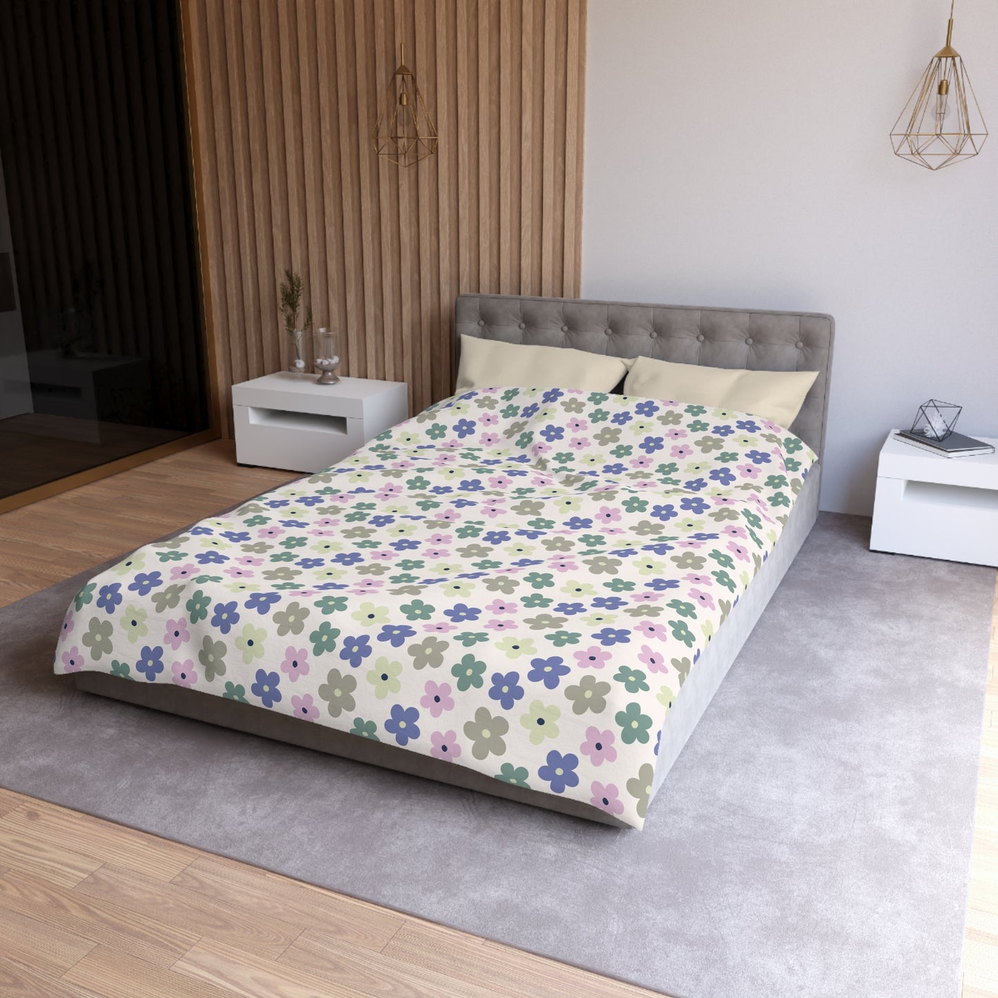 Earthbound Blooms Microfiber Duvet Cover